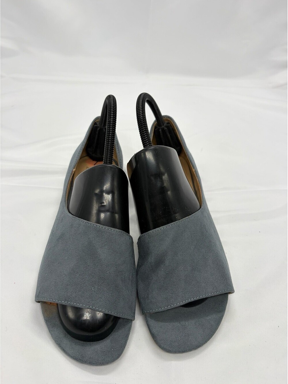 New NATURALIZER Jaimee Women`s Leather Blue Open Toe Flat Shoes sz 7 M/ 37 EUR